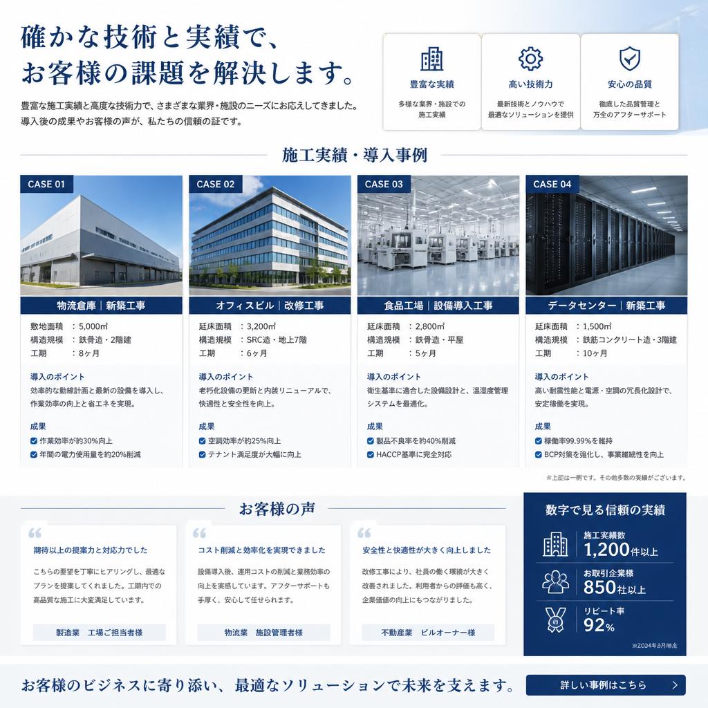 確かな実績の空調施工