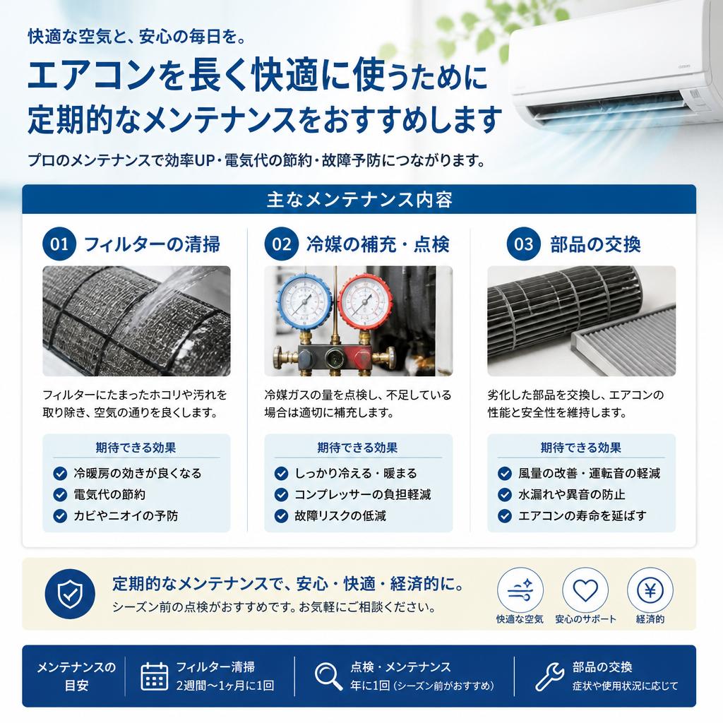 具体的なメンテナンス内容