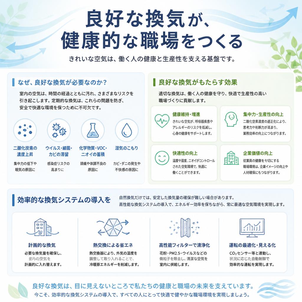 2. 換気システムで新鮮な空気を確保