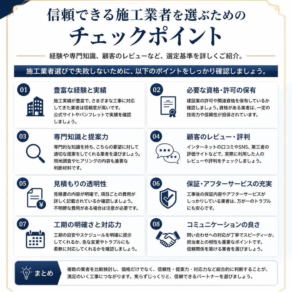 施工業者の選び方